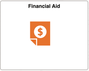 Screenshot of the "Financial Aid" tile in MySlice